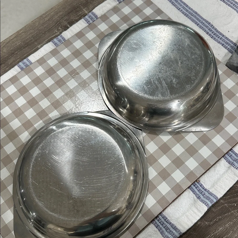 2 - Stainless Steel Pans used on stove